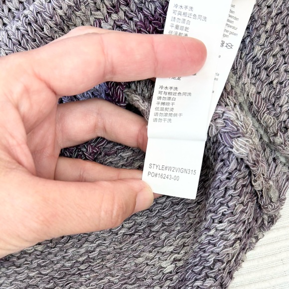 PrAna Vignette V-neck Knit Sweater Asymmetrical Purple Tart - Picture 11 of 13